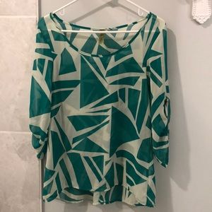 Francesca’s sheer green top